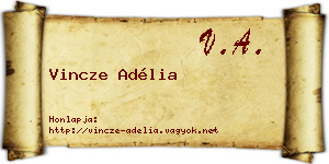 Vincze Adélia névjegykártya